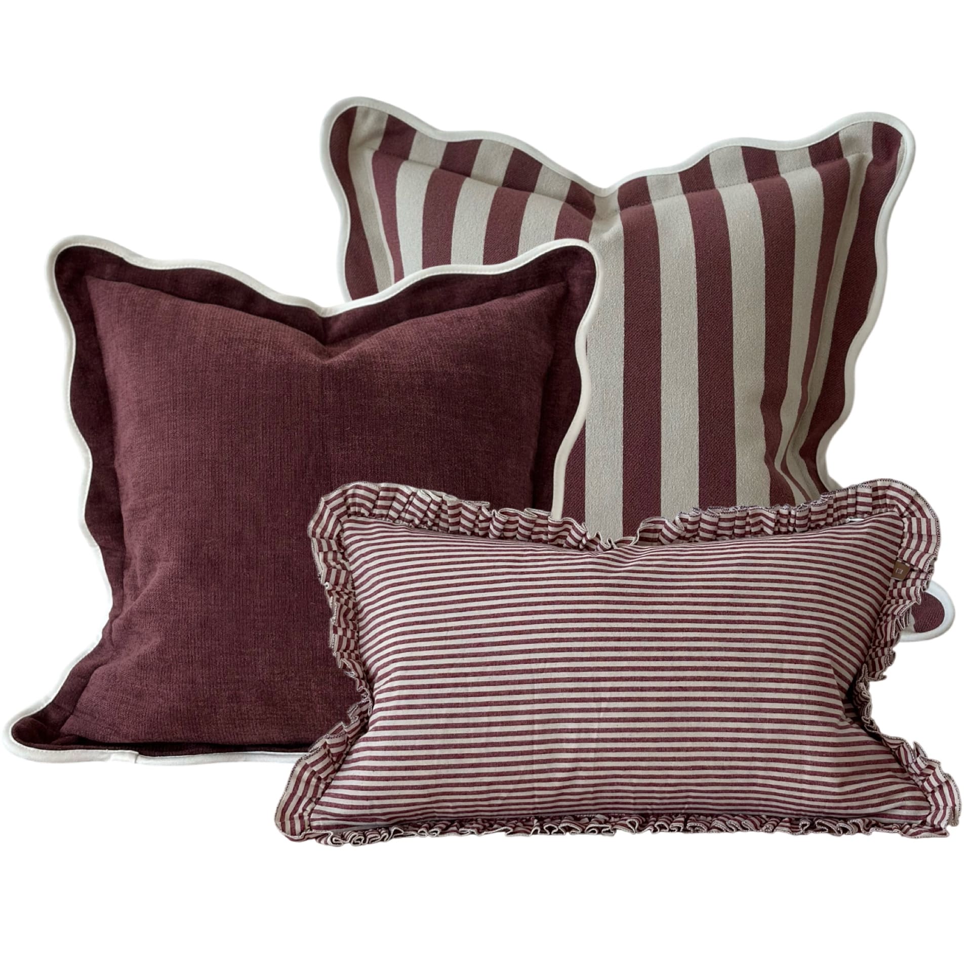 The Chloe Plum Cushion Combination