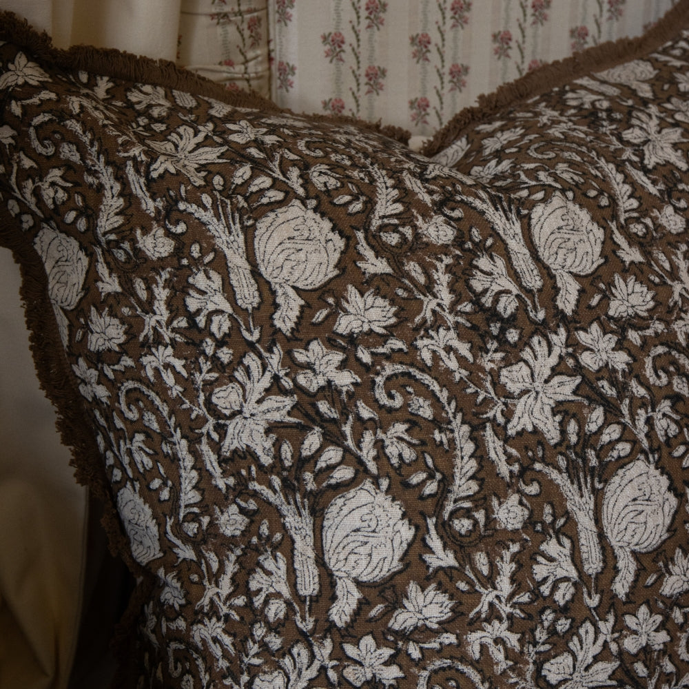 Sadie Brown Print Cushion 65x65