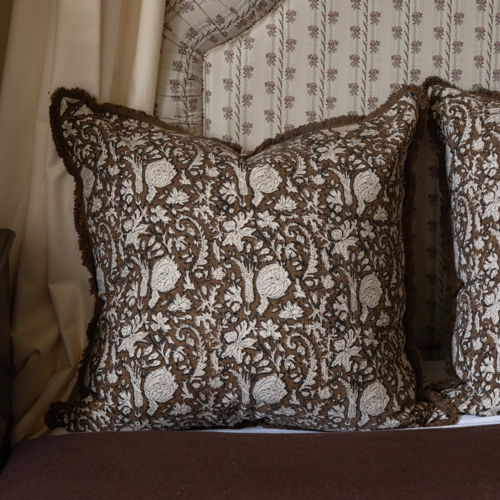 Sadie Brown Print Cushion 65x65