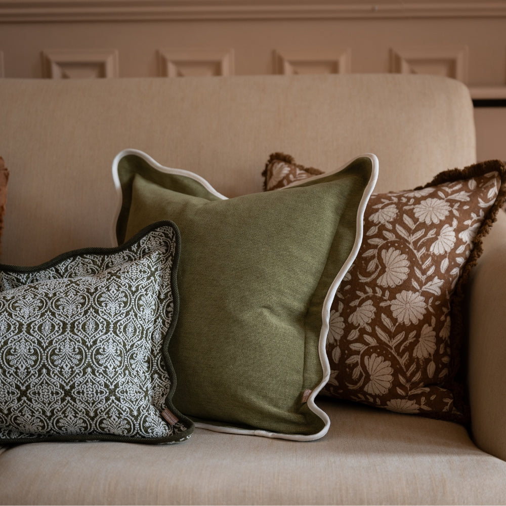 Sadie Rust Print Cushion 45x45