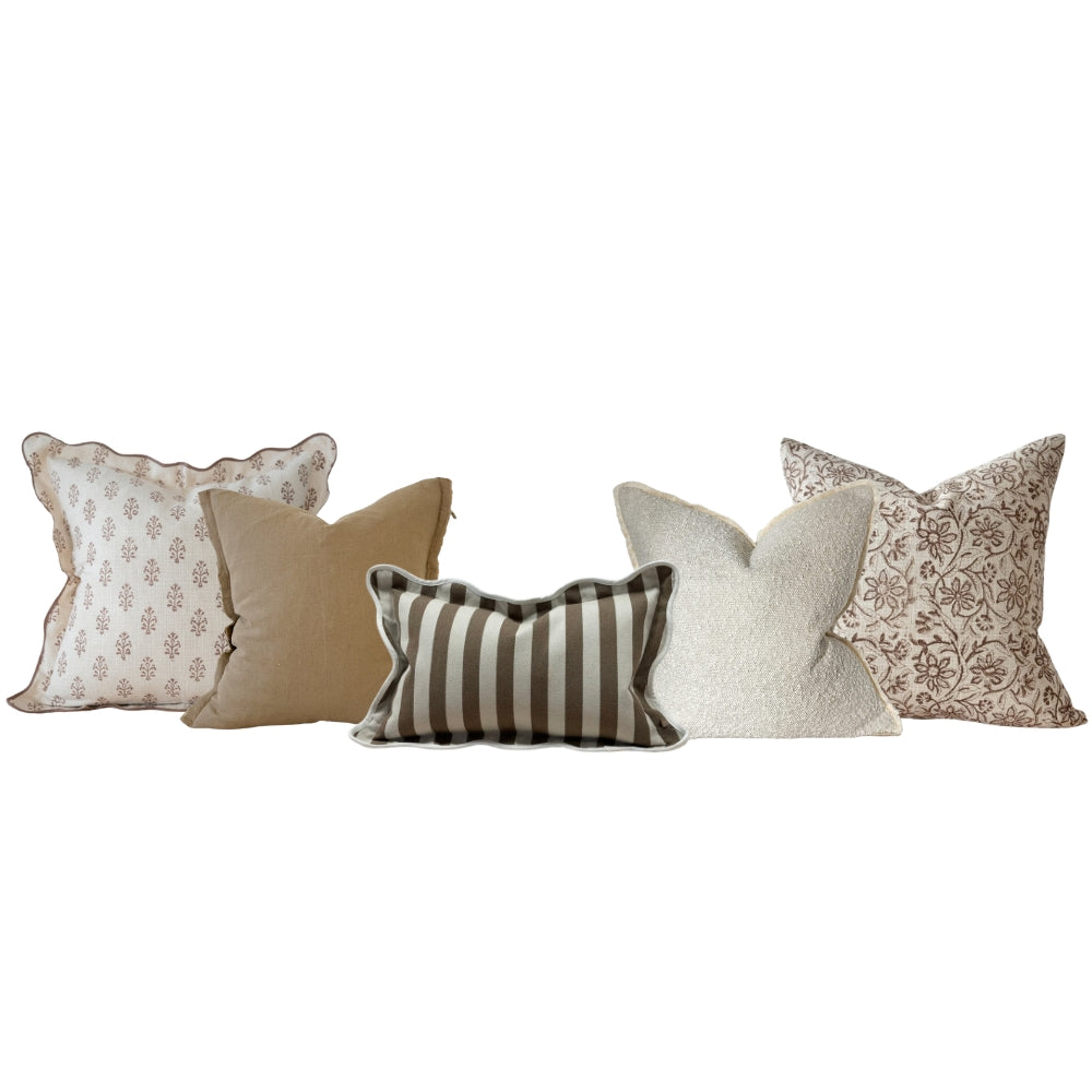 The Biscuit Brown Cushion Combination