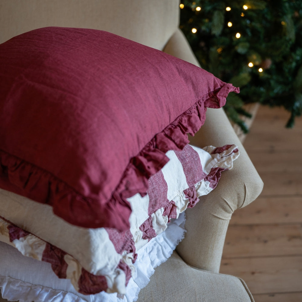 The Christmas Burgundy Cushion Combination