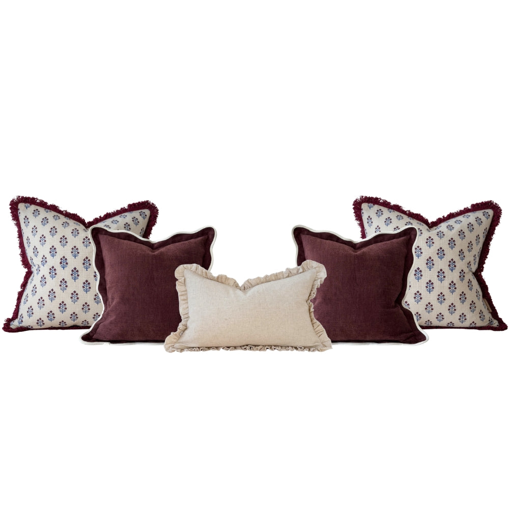 The Christmas Plum Cushion Combination