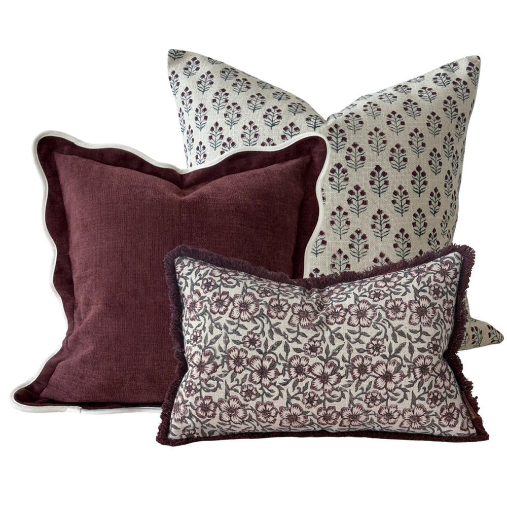 The Deep Burgundy Cushion Combination