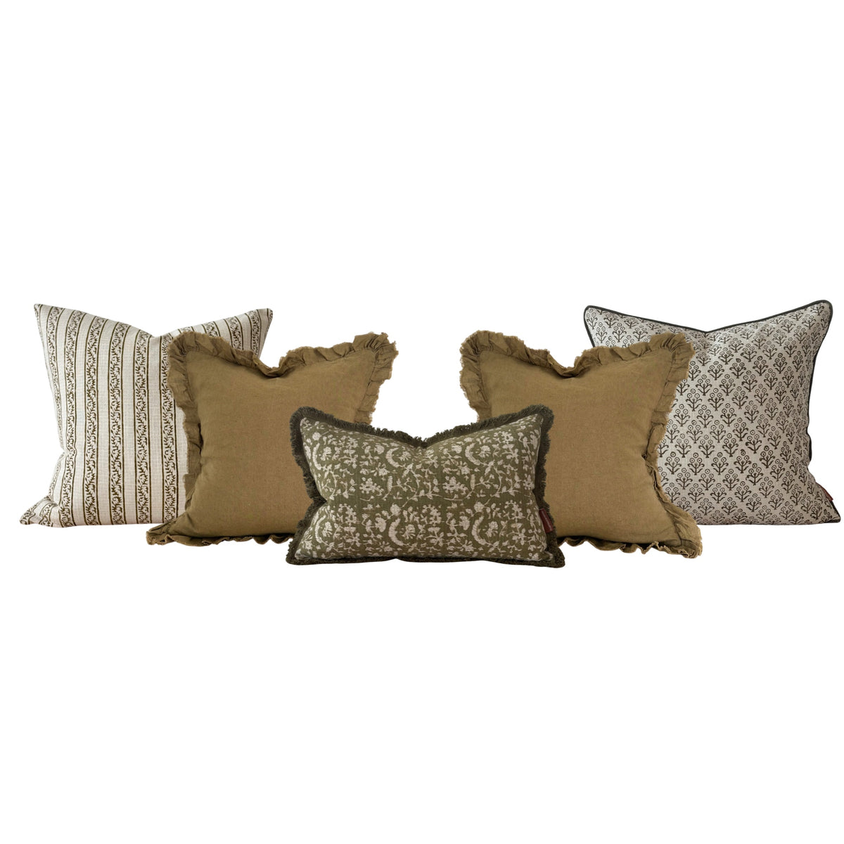 The Deep Olive Cushion Combination