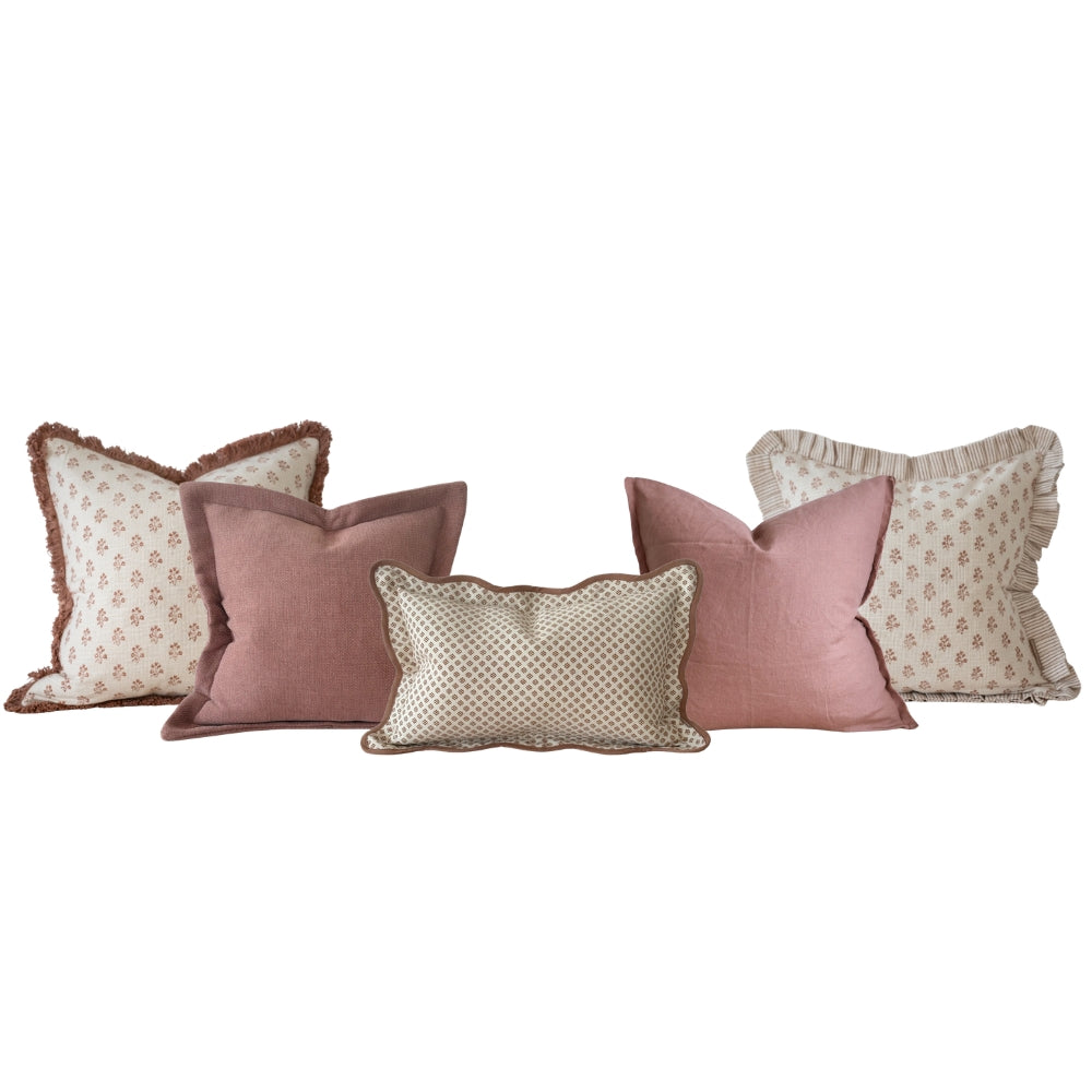 The Floral Dusty Pink Cushion Combination