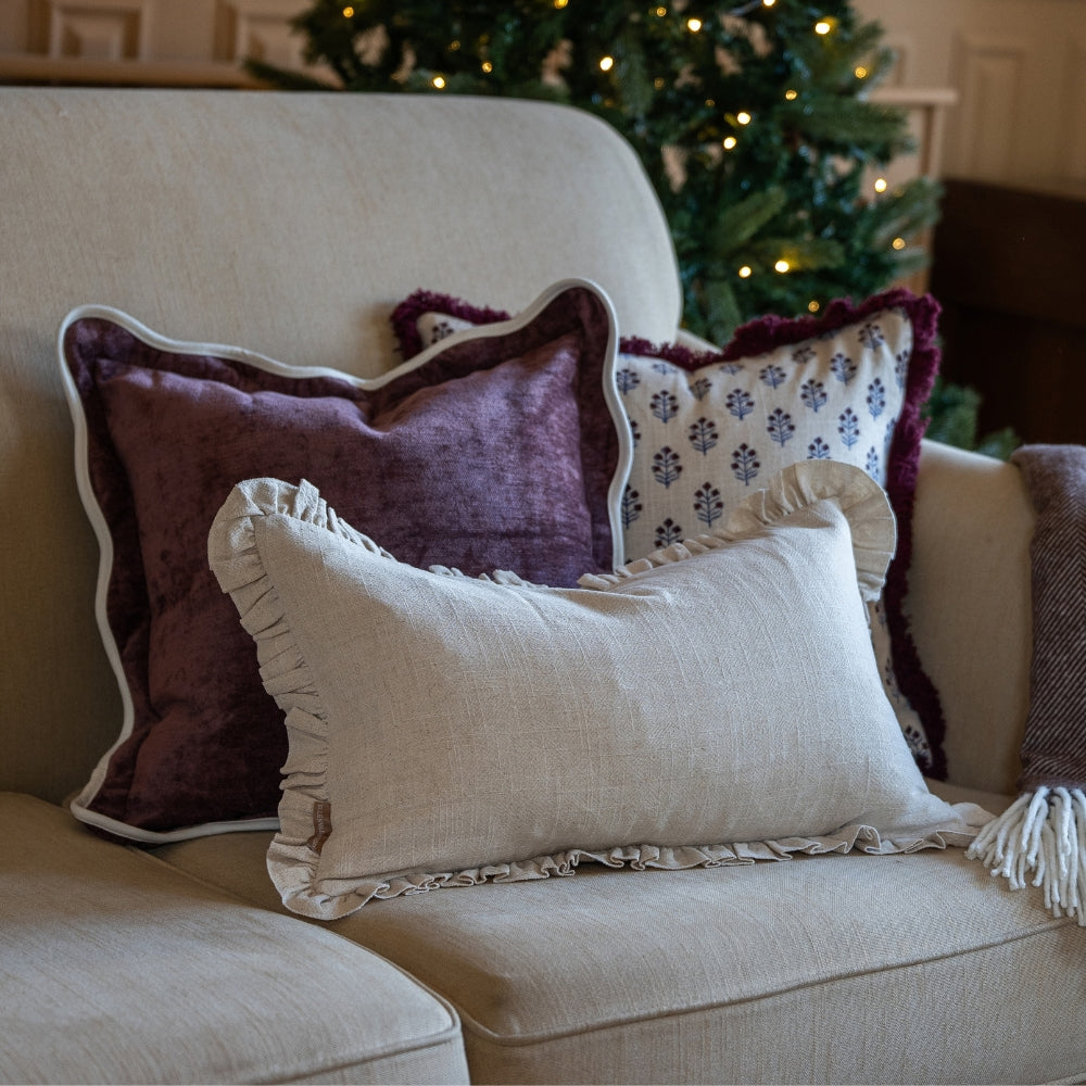 The Mini Christmas Plum Cushion Combination