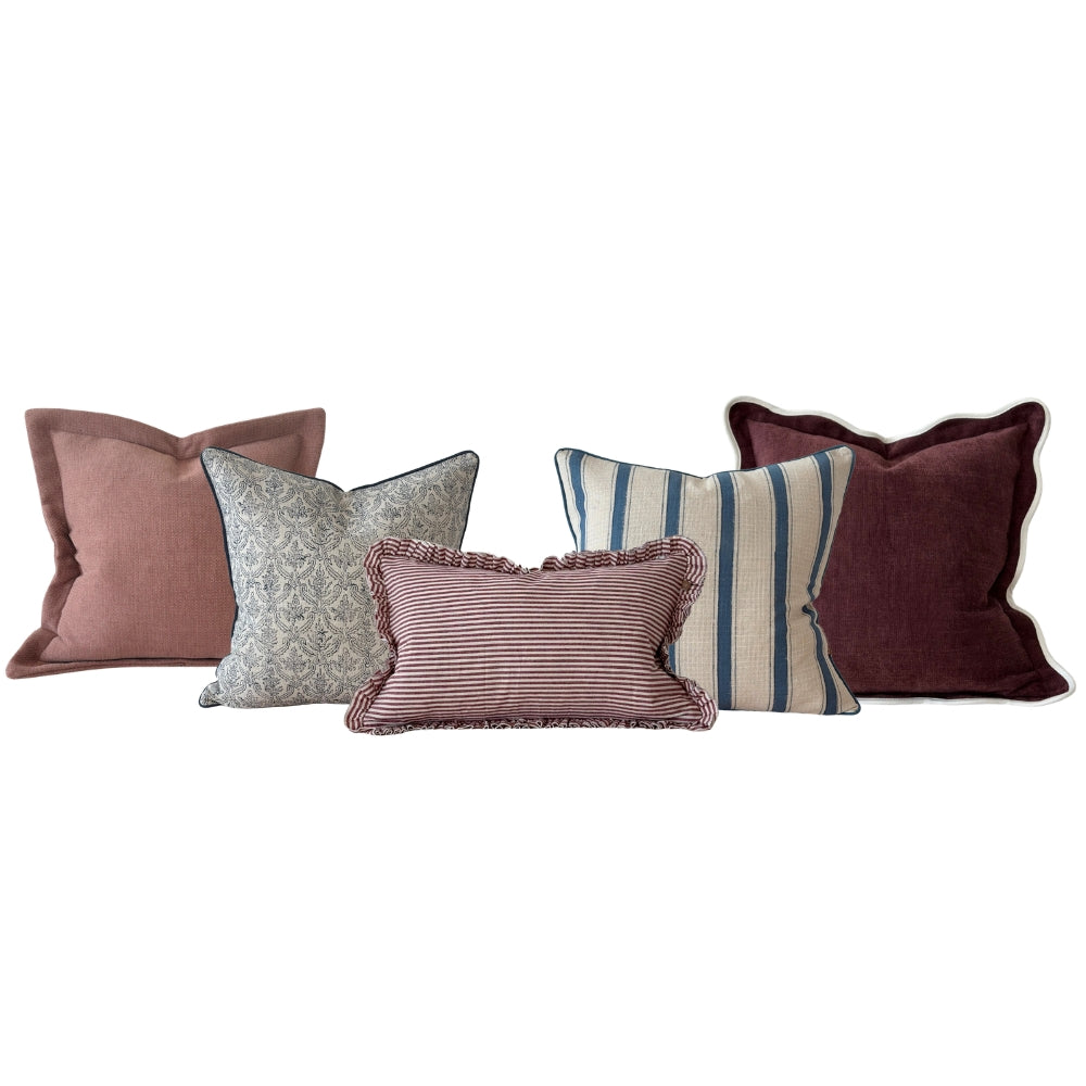 The Navy & Plum Cushion Combination