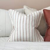 Esmee Brown & Cream Stripe Cushion