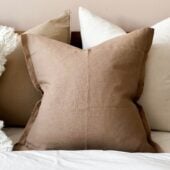 Esmee Coffee Brown Linen Cushion