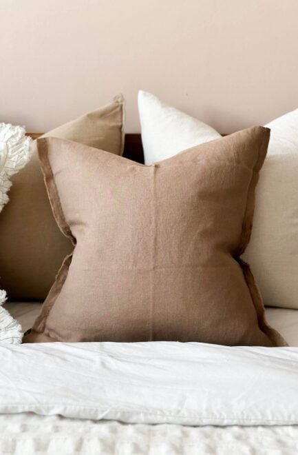 Esmee Coffee Brown Linen Cushion