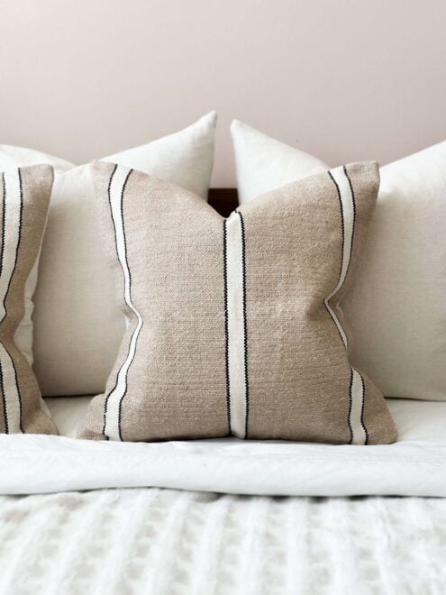 India Beige, Black & Cream Cushion