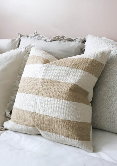 India Natural Stripe Cushion