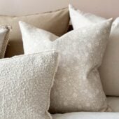 Aria Beige Ditsy Floral Cushion