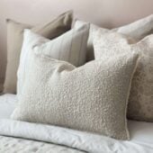 Sofia Cream Boucle Cushion 50x30