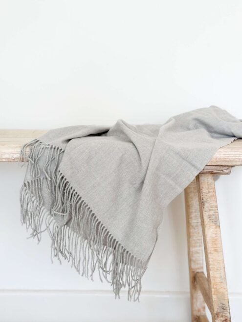 Della Grey Decorative Throw