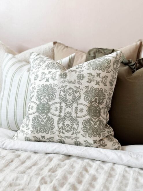 Aria Khaki Print Cushion