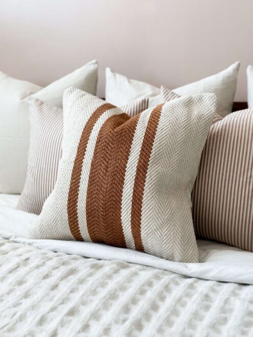 India Rust & Cream Cushion