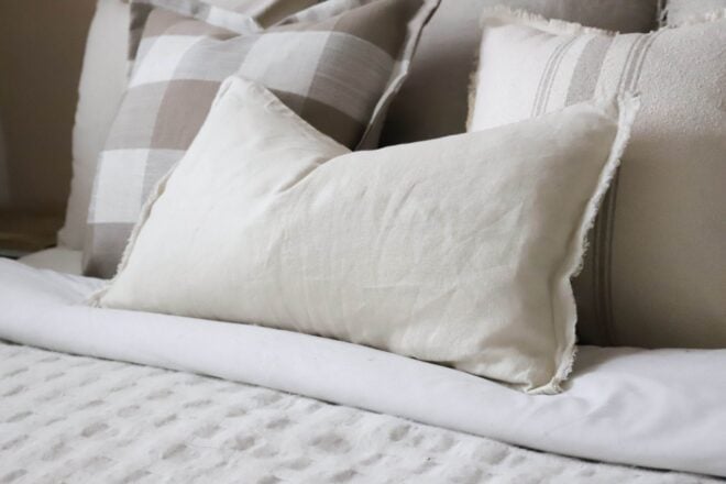 Esmee Cream Linen Cushion 50×30