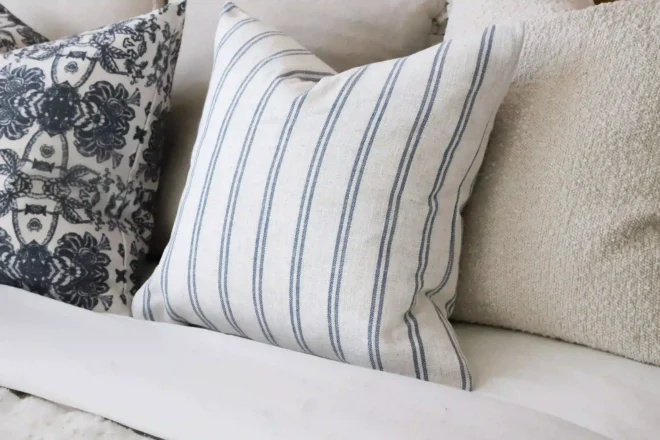 Rosie Blue Stripe Cushion