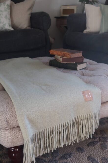 Della Sage Green Decorative Throw