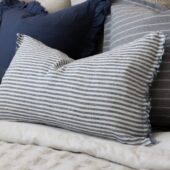 Esmee Navy Stripe Cushion 50x30