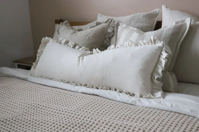 Grace Sand/Beige Bolster Cushion