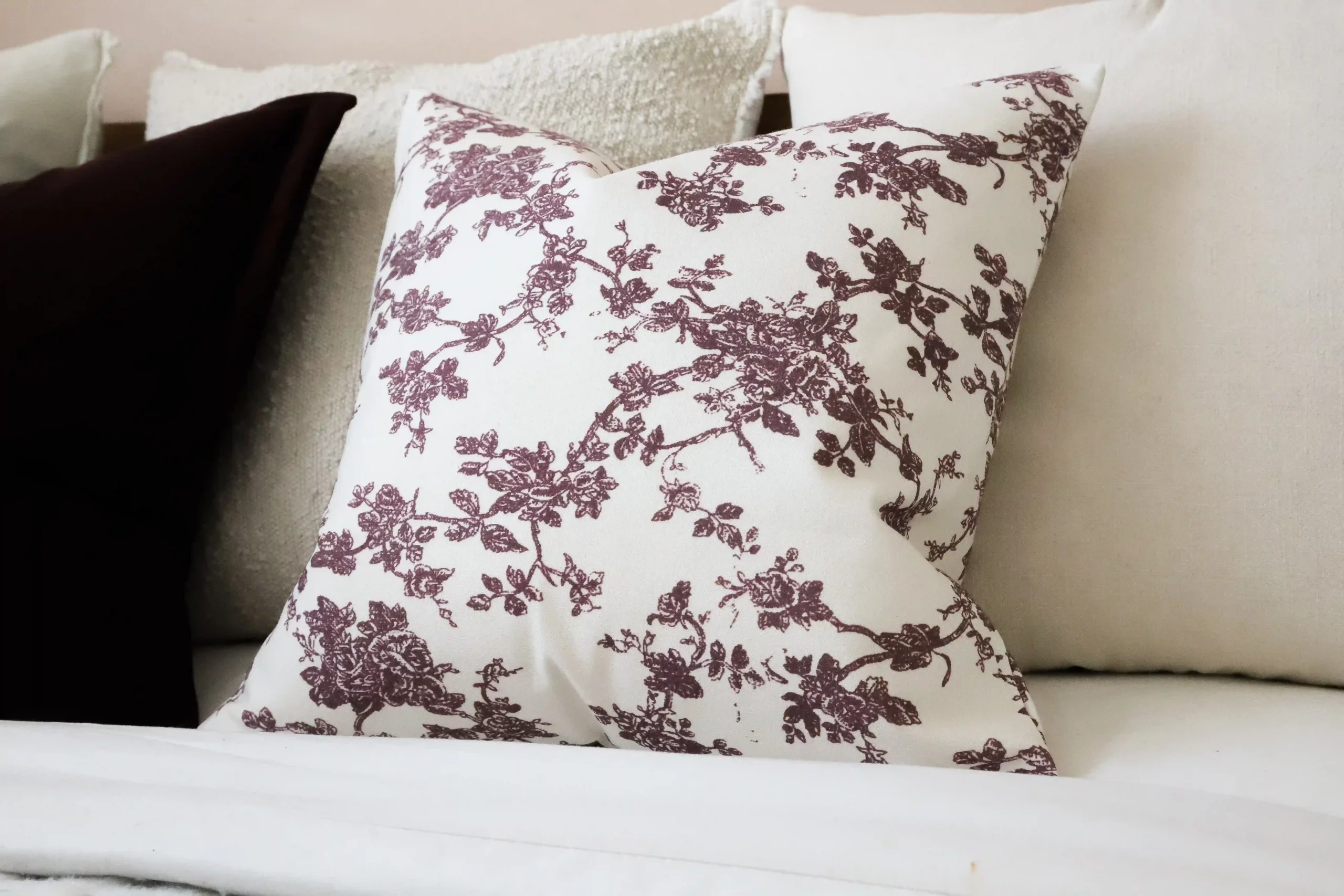 Aria Plum Print Cushion