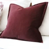 emma plum velvet cushion 45x45cm sqaure cushion