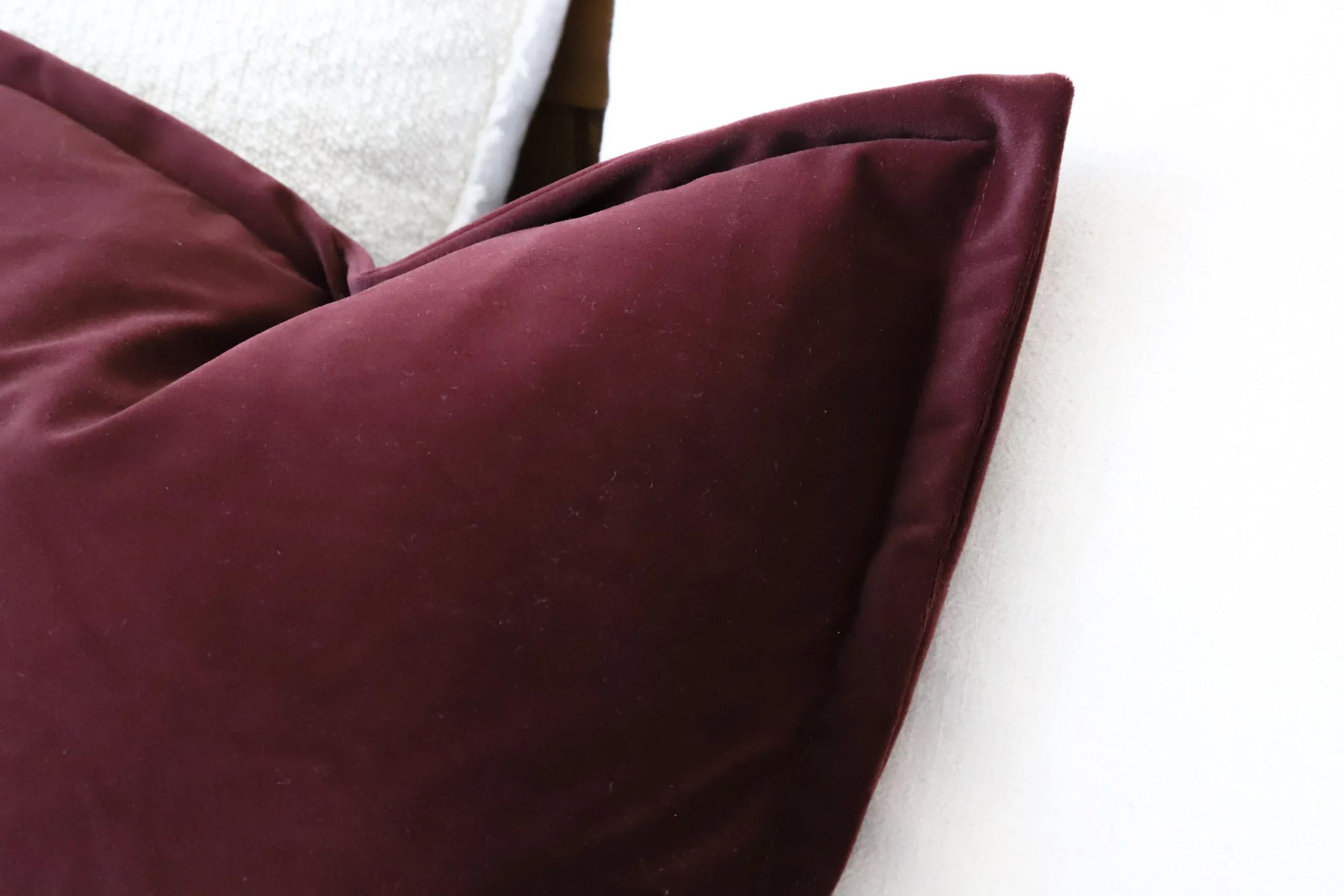 Plum velvet cushion best sale