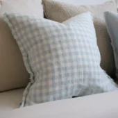 Esmee Blue Gingham Cushion