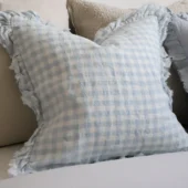 Hallie Blue Gingham Cushion