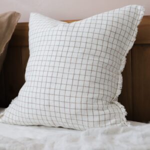 Esmee Brown Check Cushion