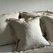 Hallie Dove Grey Ruffle Cushion