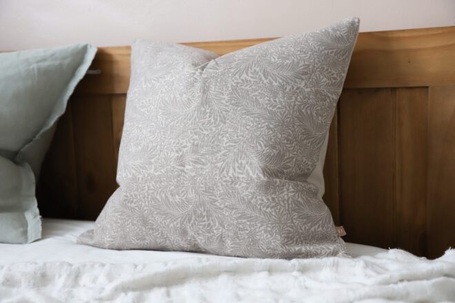 Francesca Greige Floral Cushion