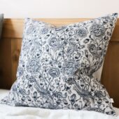 Francesca Black Floral Cushion