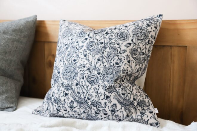 Francesca Black Floral Cushion