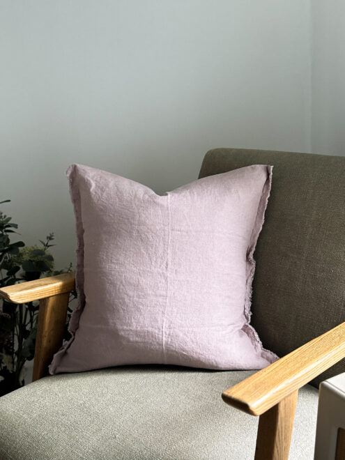 Esmee Pink/Lilac Linen Cushion