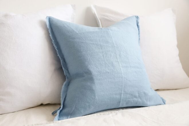 Esmee Light Blue Linen Cushion