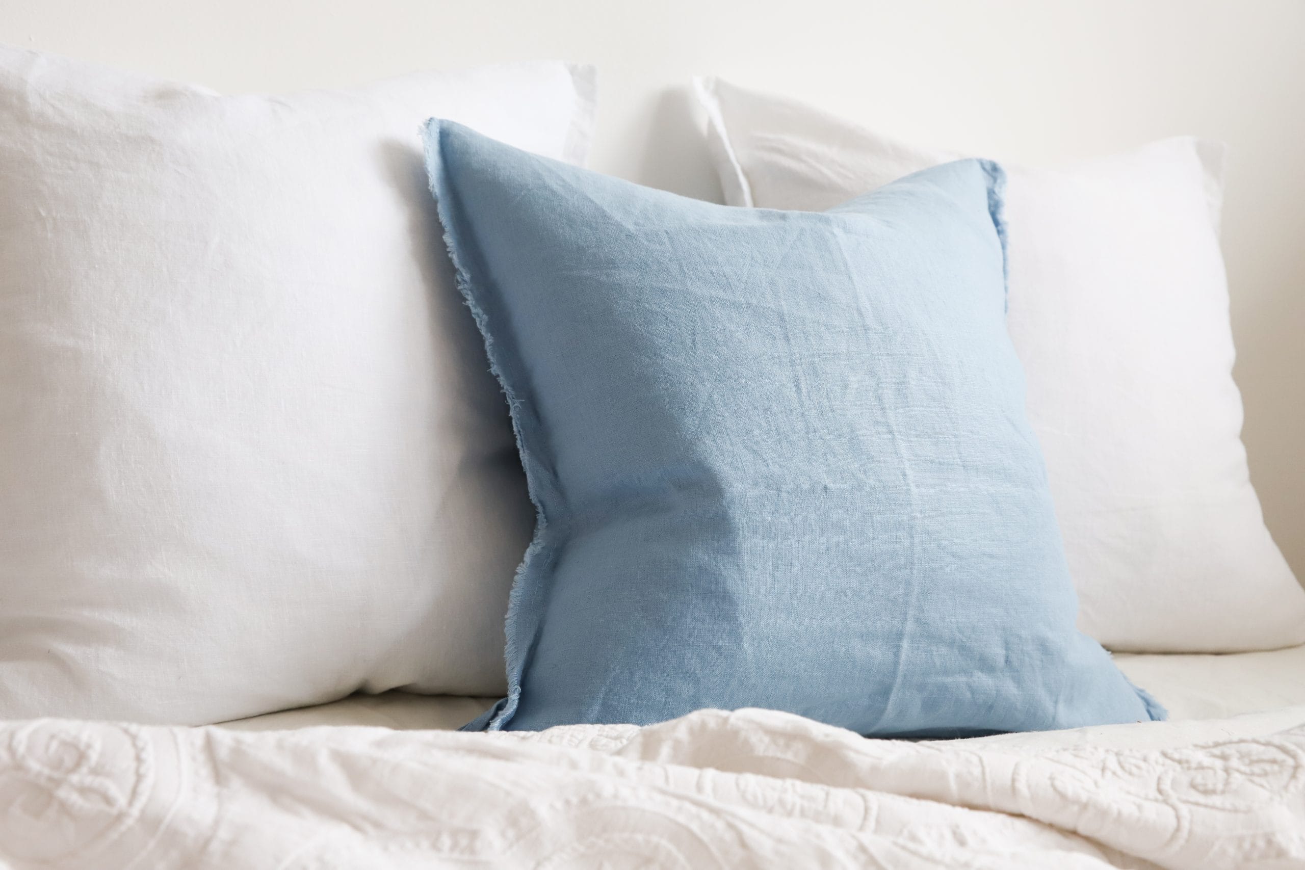 Esmee Light Blue Linen Cushion Ellenvale Interiors