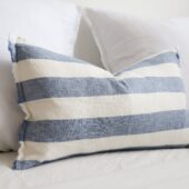 Esmee Blue Wide Stripe Cushion 50x30