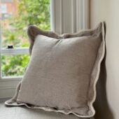 Chloe Greige Scalloped Edge Cushion