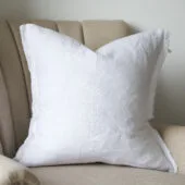 Esmee White Linen Cushion