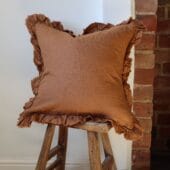 Hallie Rust Linen Cushion