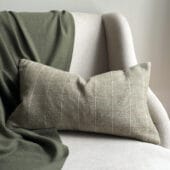 Betty Olive Green Tweed Cushion 50x30