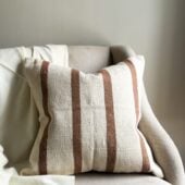 India Brown Stripe Cushion 45x45cm