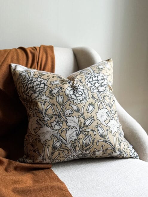 Francesca Mustard Print Cushion