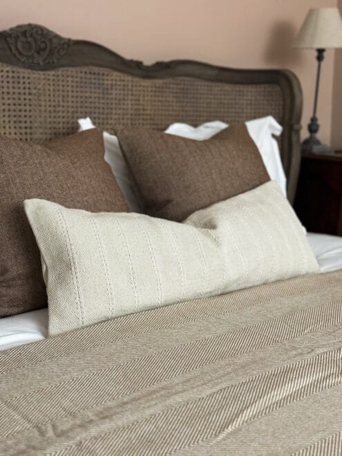 India Cream Stripe Bolster Cushion