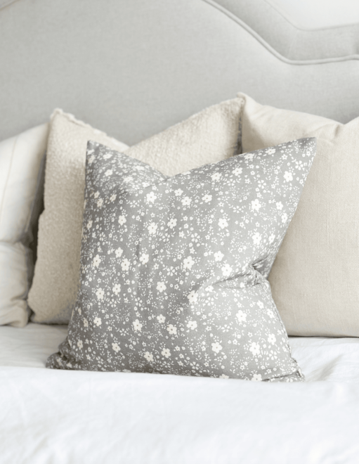 Aria Grey Floral Cushion