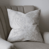 Aria Grey Bird Print Cushion